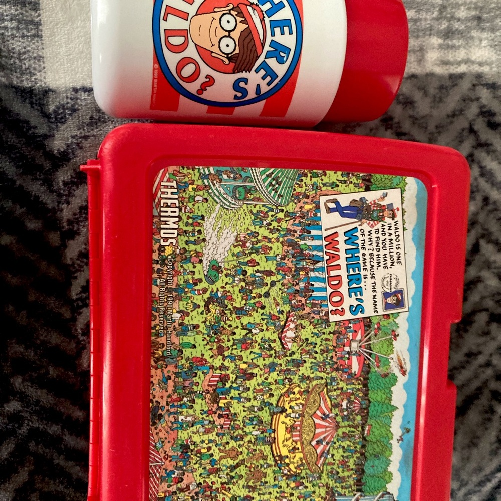 Vintage thermos where’s Waldo lunchbox